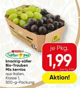 SPAR Gourmet Natur pur knackig-süßer Bio-Trauben Mix kernlos Angebot