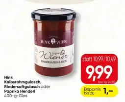 SPAR Gourmet Hink Wiener Rindersaftgulasch Angebot