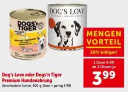 Interspar Dog's Love oder Dogs'n Tiger Premium Hundenahrung Angebot
