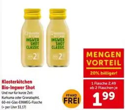Interspar Klosterkitchen Bio-Ingwer Shot Angebot