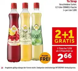 Interspar Yo Sirup Angebot