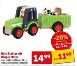 Interspar Holz-Traktor mit Hänger Angebot