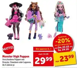 Interspar Monster High Puppen Angebot