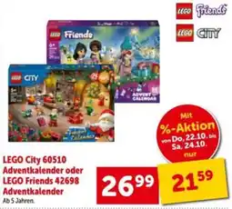 Interspar LEGO City 60510 Adventkalender oder LEGO Friends 42698 Adventkalender Angebot