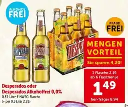Interspar Desperados Alkoholfrei Angebot