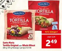 Interspar Santa Maria Tortilla Original oder Whole Wheat Angebot