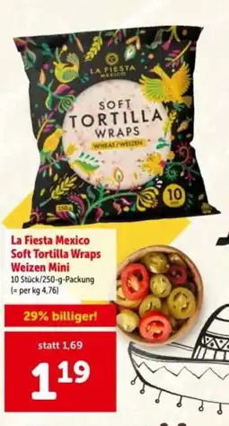 Interspar La Fiesta Mexico Soft Tortilla Wraps Weizen Mini Angebot