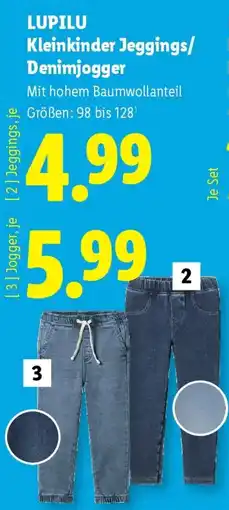 Lidl LUPILU Kleinkinder Jeggings/ Denimjogger Angebot