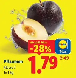 Lidl Pflaumen Klasse I Angebot