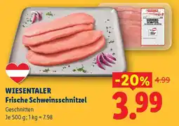Lidl Wiesentaler Frische Schweinsschnitzel Angebot