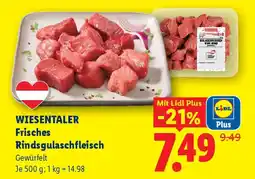 Lidl Wiesentaler Frisches Rindsgulaschfleisch Angebot
