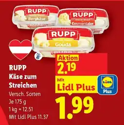 Lidl RUPP Käse zum Streichen Angebot