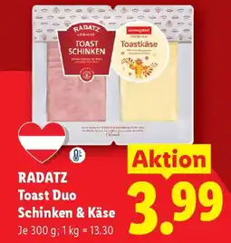 Lidl RADATZ Toast Duo Schinken & Käse Angebot