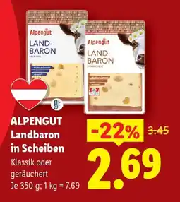 Lidl Alpengut Landbaron in Scheiben Angebot