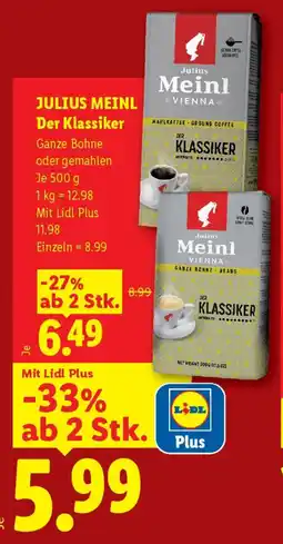 Lidl Julius Meinl Der Klassiker Angebot