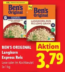 Lidl Ben's Original Langkorn Express Reis Angebot