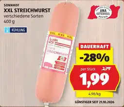 Hofer Sonnhof XXL Streichwurst Angebot