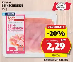 Hofer Sonnhof Beinschinken Angebot