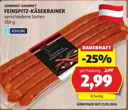 Hofer Sonnhof Gourmet Feinspitz-Käsekrainer Angebot