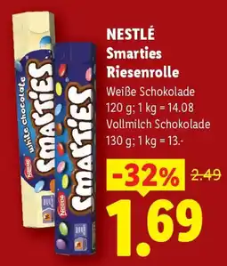 Lidl Nestlé Smarties Riesenrolle Angebot