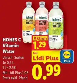 Lidl Hohes C Vitamin Water Angebot