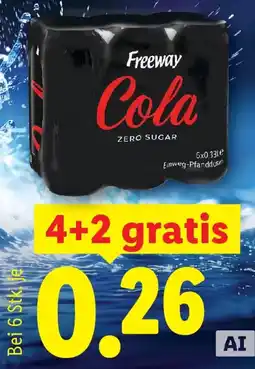 Lidl Freeway Cola Zero Sugar Angebot