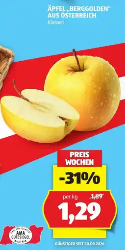 Hofer Äpfel ,,berggolden" aus österreich Angebot
