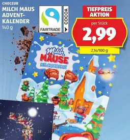 Hofer Choceur milch maus adventkalender Angebot