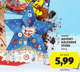 Hofer Kinder Adventkalender Stern Angebot
