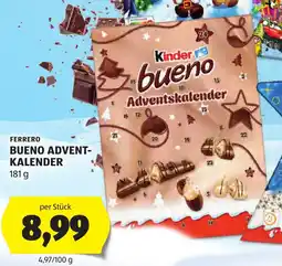 Hofer Ferrero bueno adventkalender Angebot