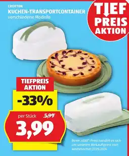 Hofer Crofton Kuchen-Transportcontainer Angebot