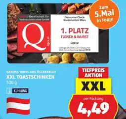 Hofer XXL Toastschinken Angebot