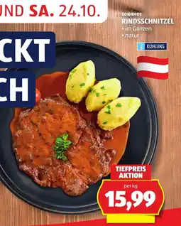 Hofer Sonnhof Rindsschnitzel Angebot
