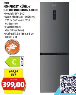 Hofer CEEM NO-FROST KÜHL-/GEFRIERKOMBINATION Angebot