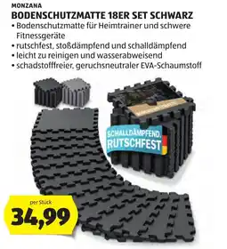 Hofer Monzana Bodenschutzmatte 18er Set Schwarz Angebot