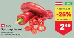 MPreis M BIO Spitzpaprika rot Angebot