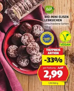Hofer Bio-mini elisen lebkuchen Angebot