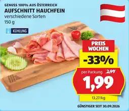 Hofer Aufschnitt Hauchfein Angebot