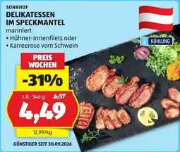 Hofer Sonnhof Delikatessen im Speckmantel Angebot