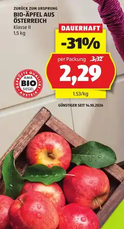 Hofer Bio-Äpfel aus Österreich Angebot