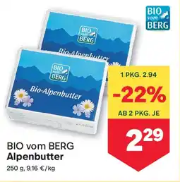 MPreis BIO vom BERG Alpenbutter Angebot