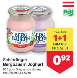MPreis Schärdinger Bergbauern Joghurt Angebot