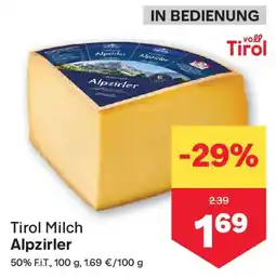 MPreis Tirol Milch Alpzirler Angebot