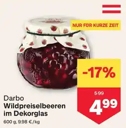 MPreis Darbo Wildpreiselbeeren im Dekorglas Angebot