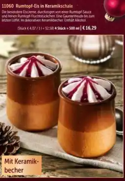 Bofrost 11060 Rumtopf-Eis in Keramikschale Angebot