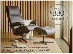 Rutar Stressless View (M) mit Cross Untergestell inkl. Hocker Angebot