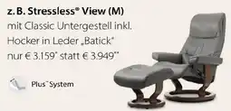 Rutar Stressless View (M) mit Classic Untergestell inkl. Hocker in Leder „Batick“ Angebot
