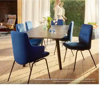Stressless Mint (L) D300 Esszimmerstuhl niedrig ohne Armlehnen in Stoff