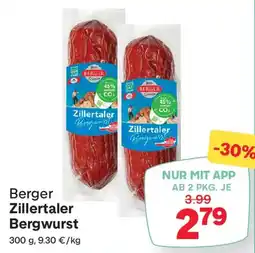 MPreis Berger Zillertaler Bergwurst Angebot