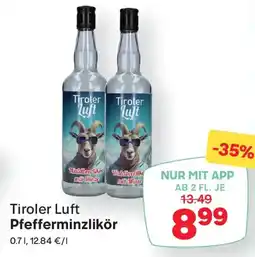 MPreis Tiroler Luft Pfefferminzlikör Angebot